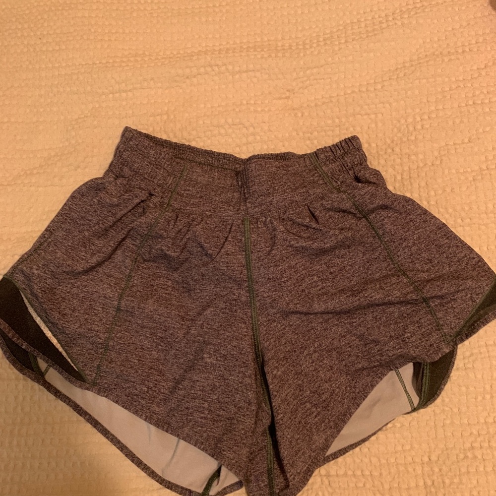 Grey Heathered Lulu Shorts4 tall